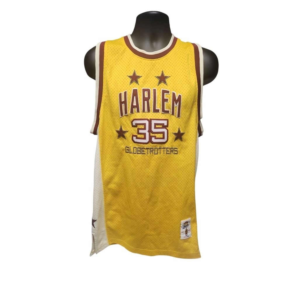 Harlem Globetrotters Jersey #35 "Geese" Platinum Fubu 75th anniversary 2002 Sz L